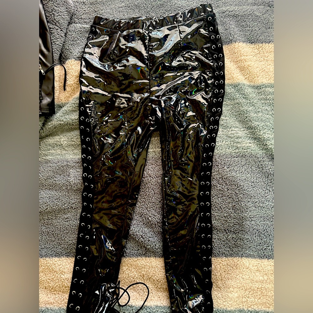 SHEIN eyelet leggings